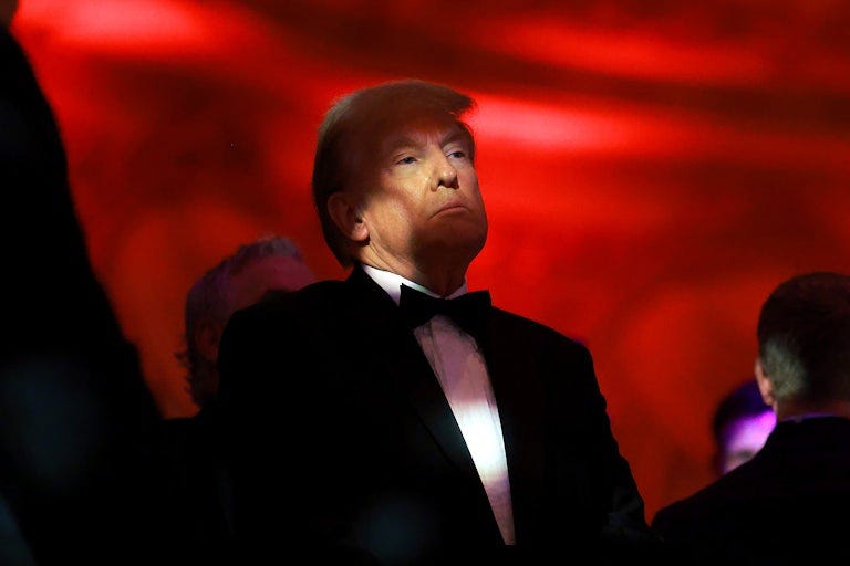 Donald Trump attends a gala at Mar-a-Lago