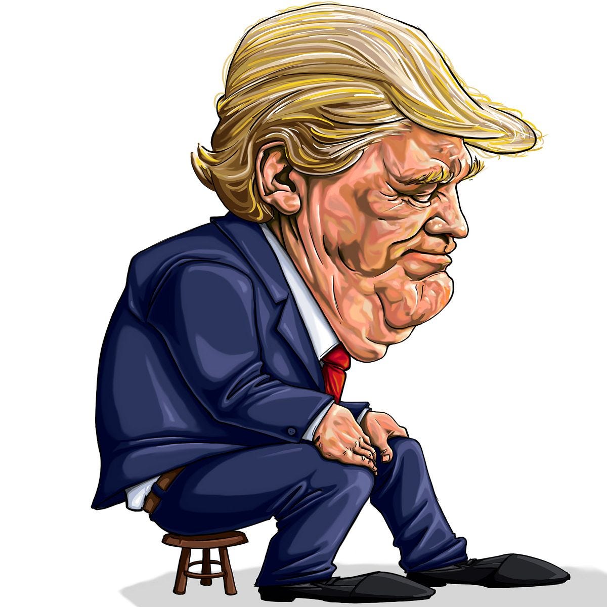 Caricatura de Donald Trump | Domestika Caricatura de Donald Trump | Domestika
