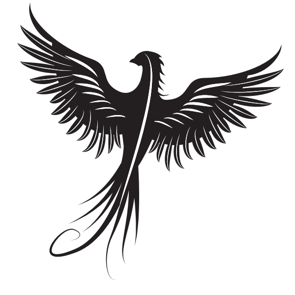 Phoenix bird silhouette | Free SVG