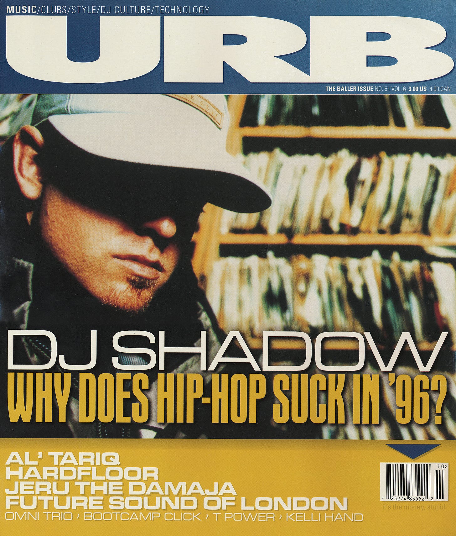 DJ Shadow on the cover of URB Magzine