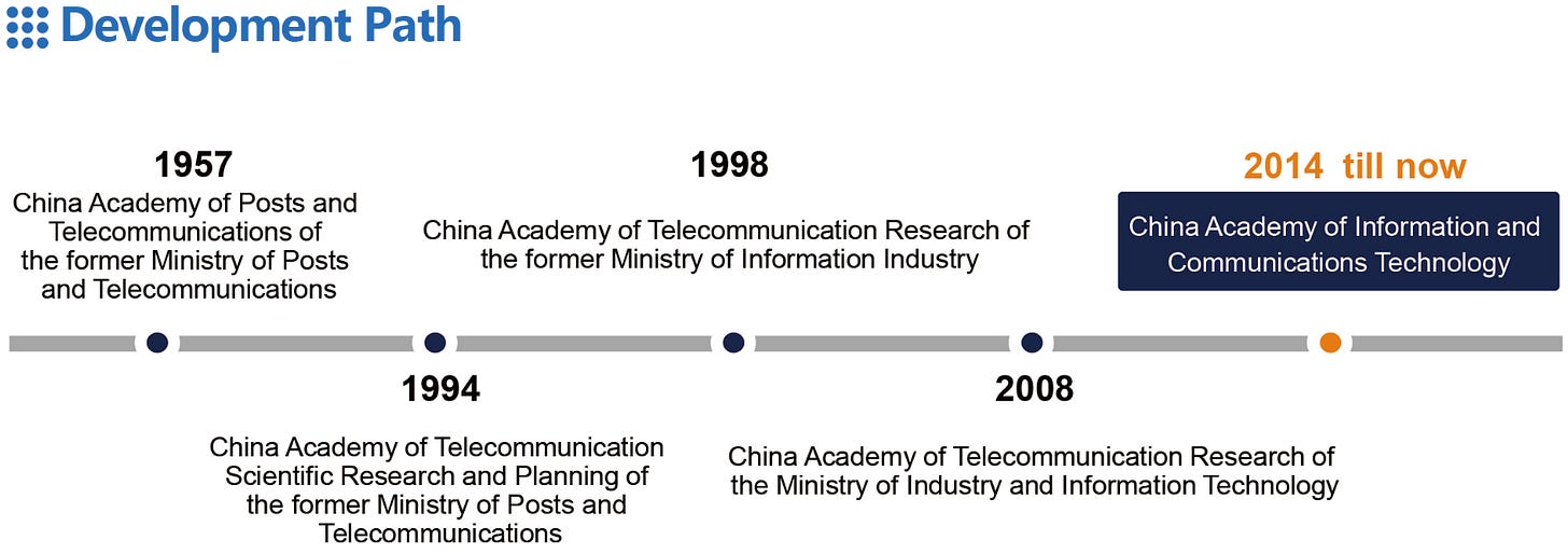 the China Academy of Information and Communications Technology (hereinafter referred to as CAICT) is a scientific research institute directly under the Ministry of Industry and Information Technology (MIIT) of China