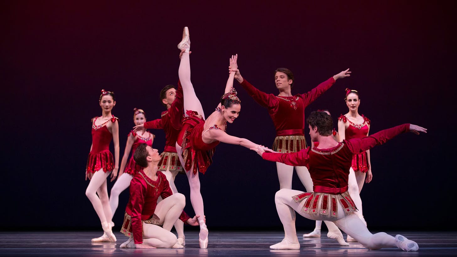 Scene from the Balanchine-choreographed ballet "Jewels"