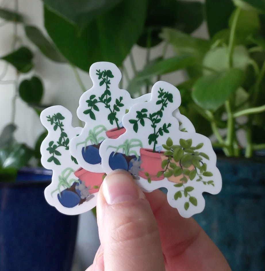 Some cute plant stickers Alyssa is giving away with a copy of her book!! So much green. So much life.