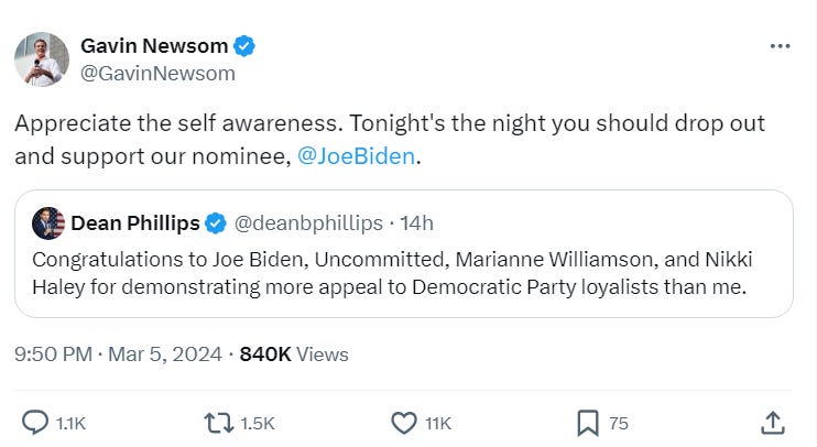 Appreciate the self awareness. Tonight's the night you should drop out and support our nominee,  @JoeBiden .
