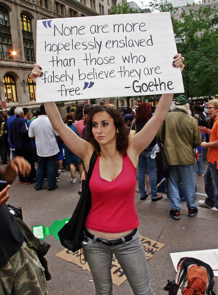 Goethe Girl on Day 12 Occupy Wall Street September 28 2011… | Flickr