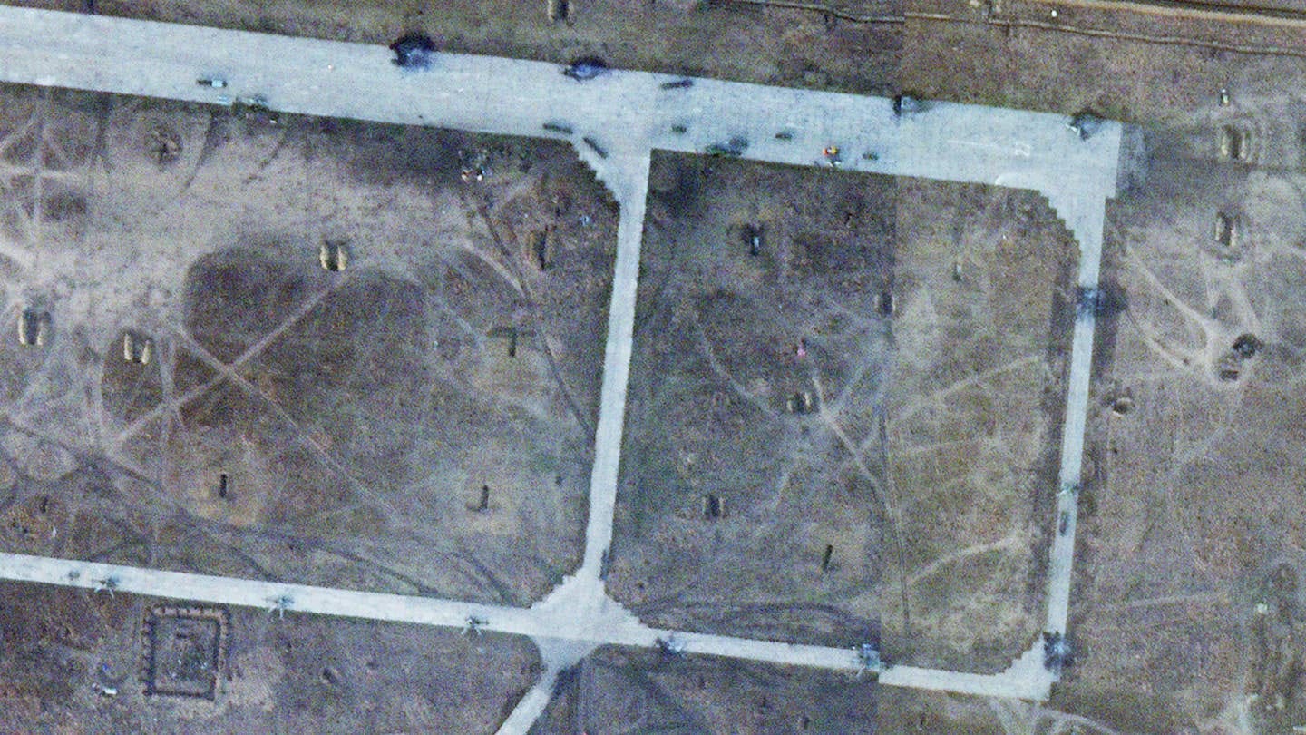 Satellite imagery shows the aftermath of Ukraine's first strikes using ATACMS missiles on Berdyansk airport.