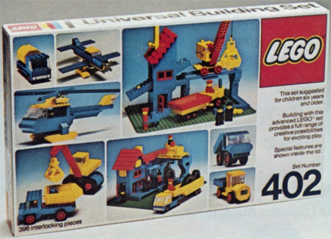 BrickLink - Set 402-1 : LEGO Universal Building Set [Universal Building Set:Basic  Set] - BrickLink Reference Catalog