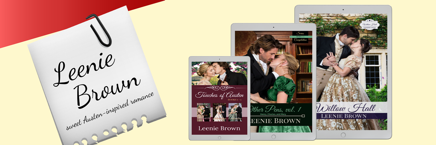 Leenie Brown, sweet Austen-inspired romance