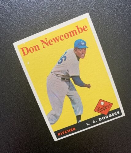 1958 TOPPS Don Newcombe #340 Los Angeles Dodgers Baseball Card - Picture 1 of 3