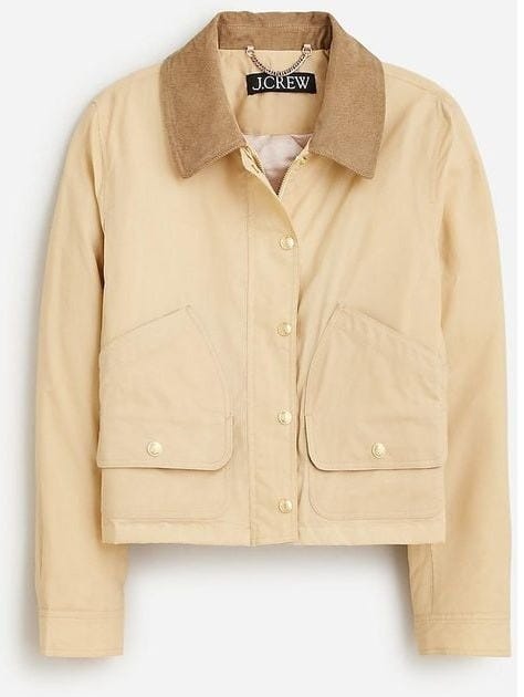 J.Crew Short Barn Jacket in Natural | Lyst