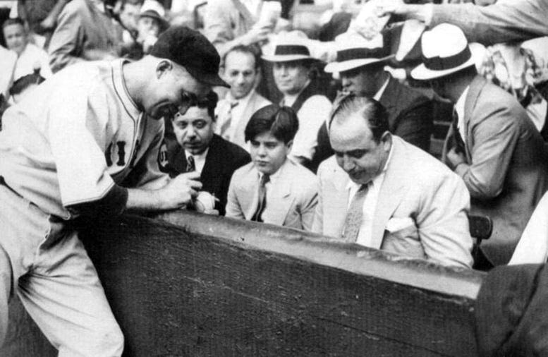 Al and Sonny Capone at Wrigley Field in 1931.