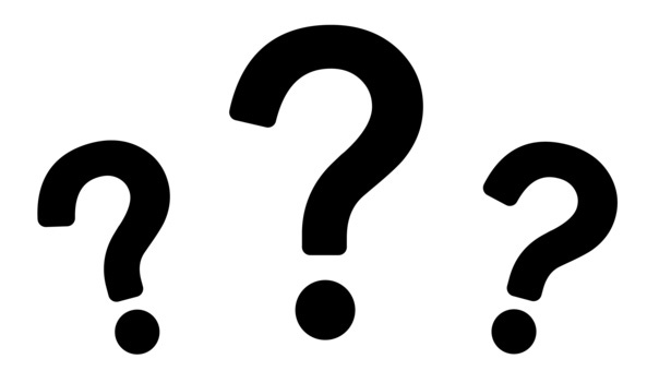 Free Vectors | Three question marks / mystery black-and-white silhouette
