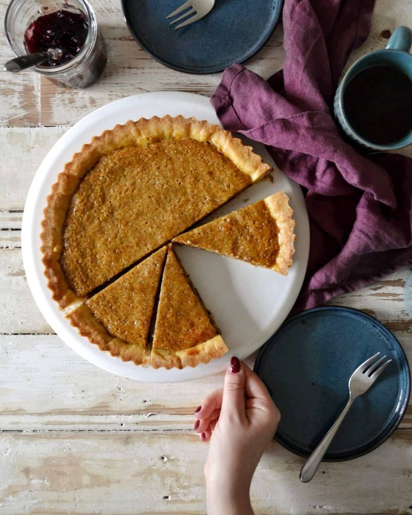 cherry & pistachio frangipane tart