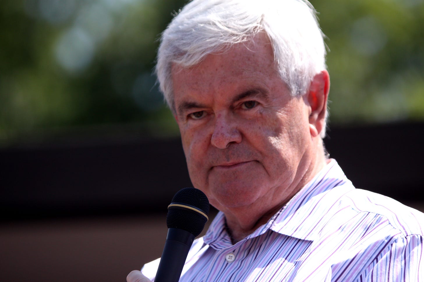 Newt Gingrich looking sinister at the Iowa State Fair in 2011. Newt Gingrich looking sinister at the Iowa State Fair in 2011.