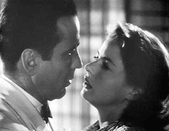 Humphrey Bogard & Ingrid Bergman in Casablanca 