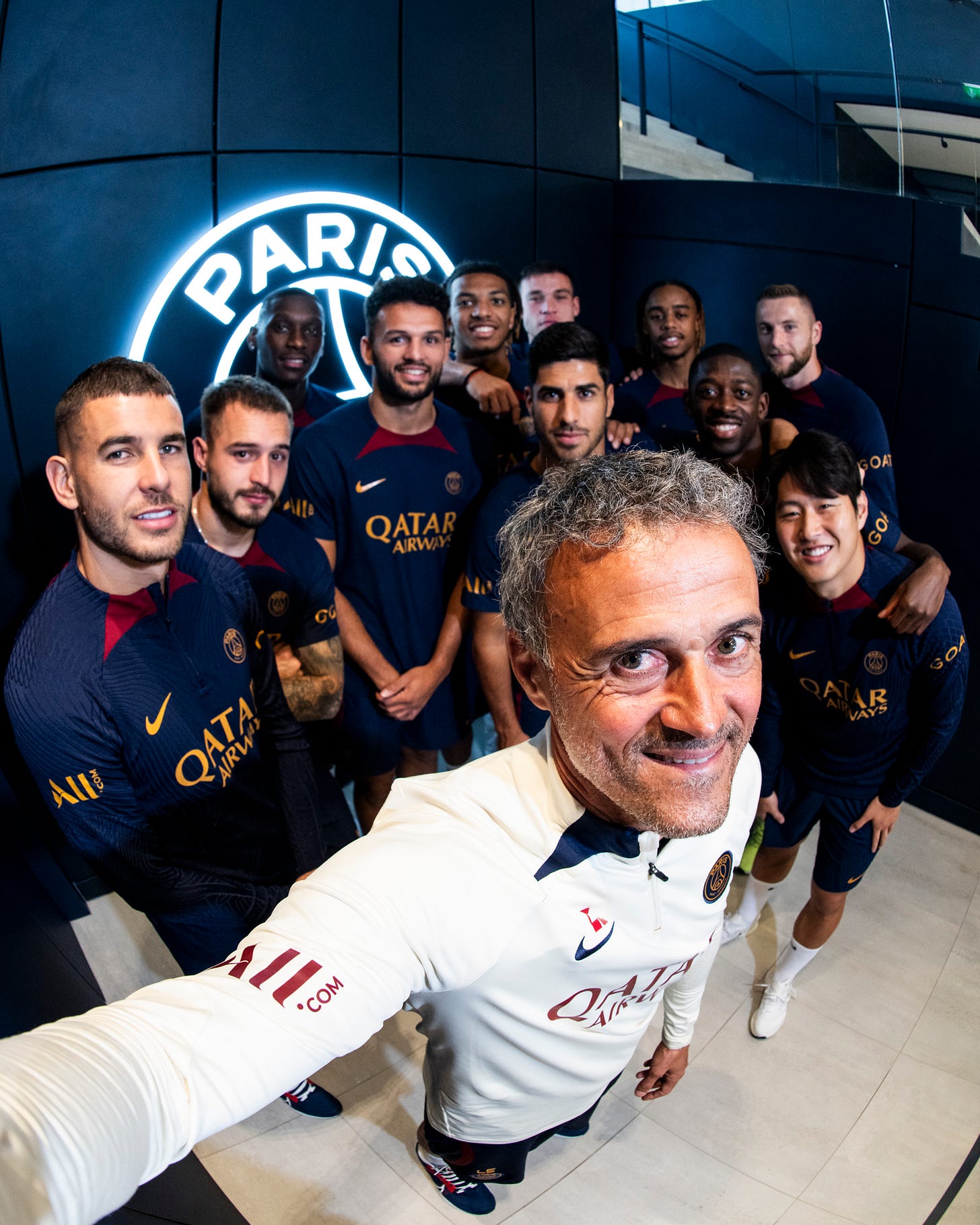 Luis Enrique and PSG's new signings.