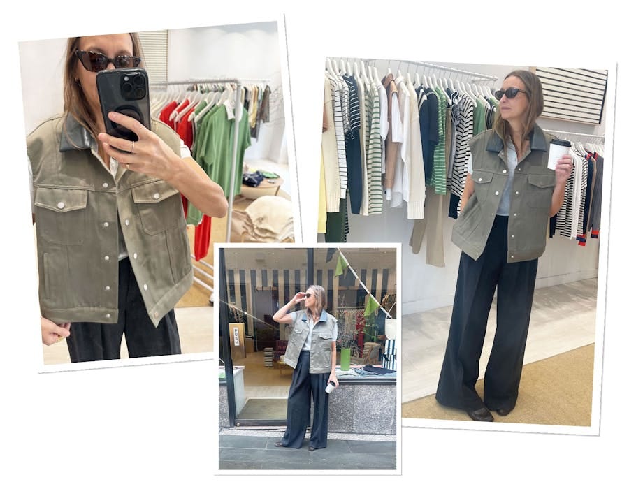 Nikki Kule Spring try on in Fletcher vest Nikki Kule Spring try on in Fletcher vest