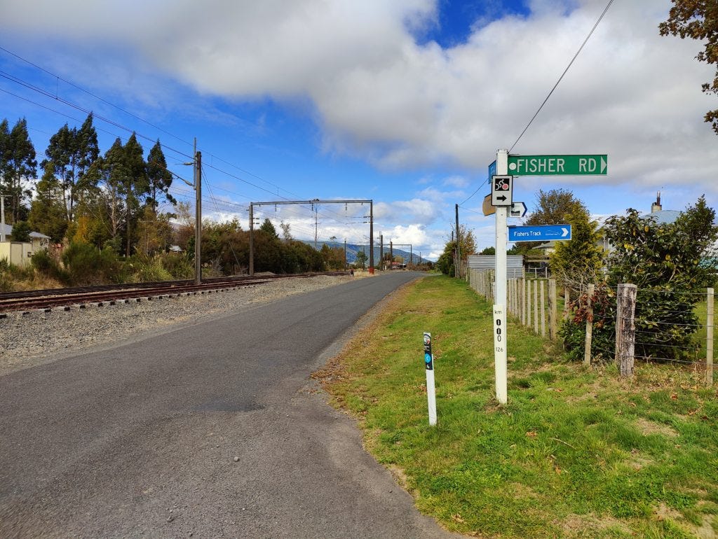 Fisher Road and Fishers Track starts