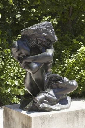 The Fallen Caryatid Carrying Her Stone (large model) | Musée Rodin