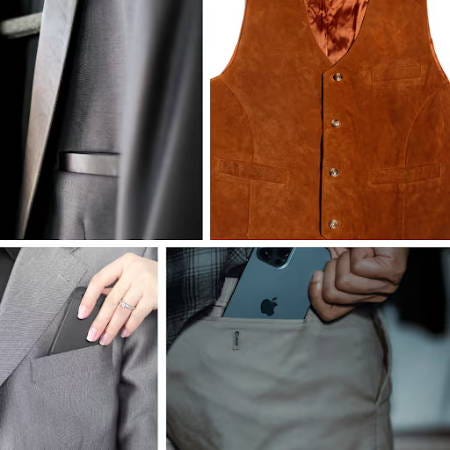 a collage of images showing different welt pockets