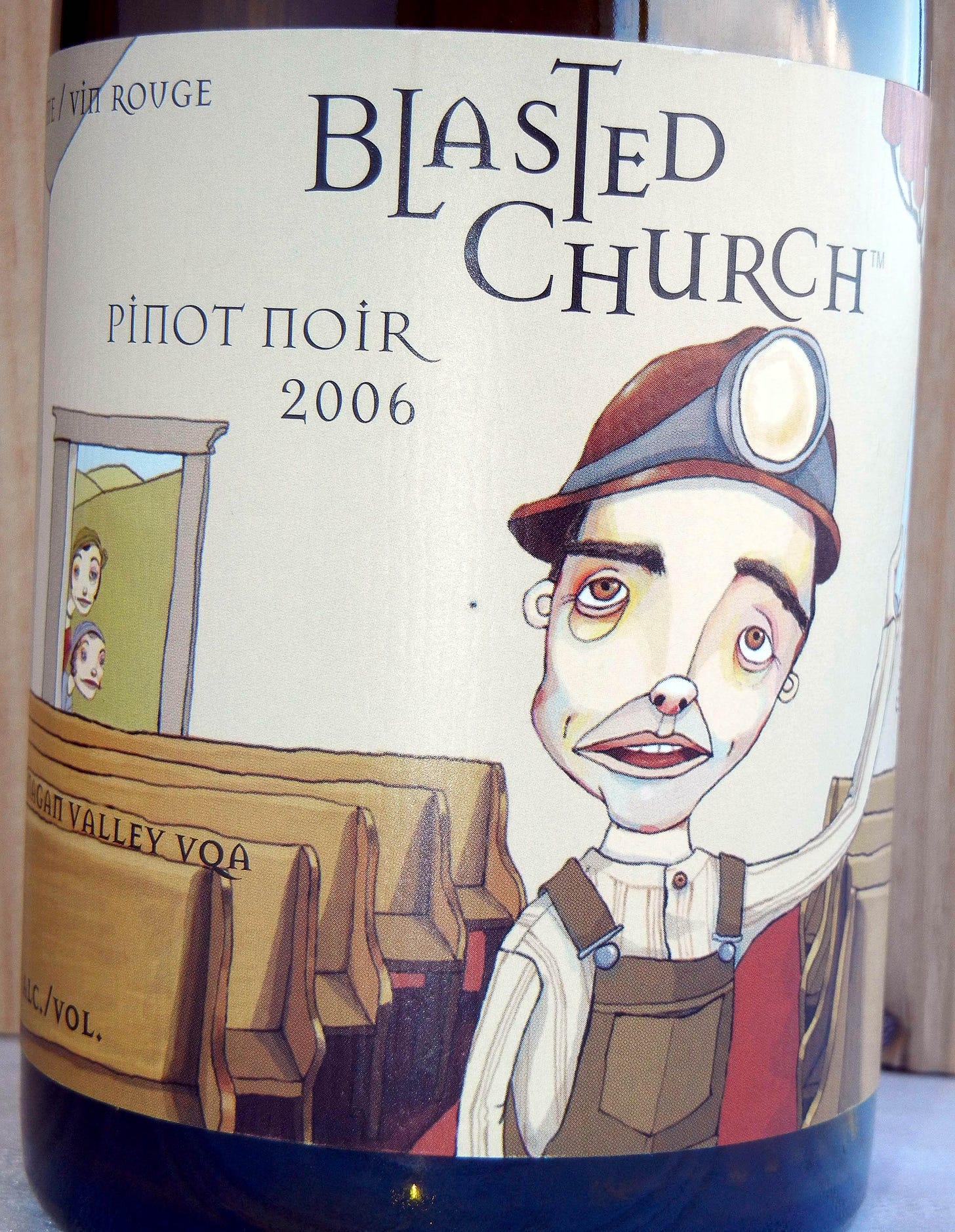 Blasted Church Pinot Noir 2006 Label - BC Pinot Noir Tasting Review 12