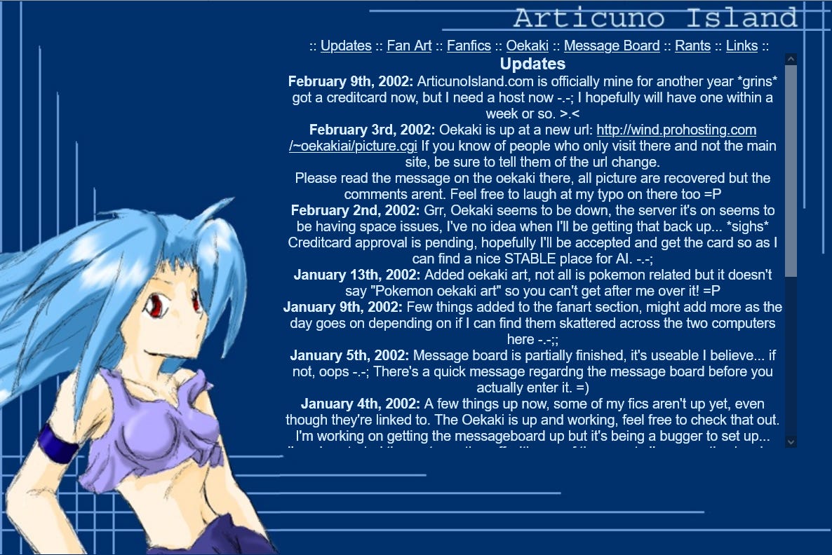 Articuno Island from February 2002