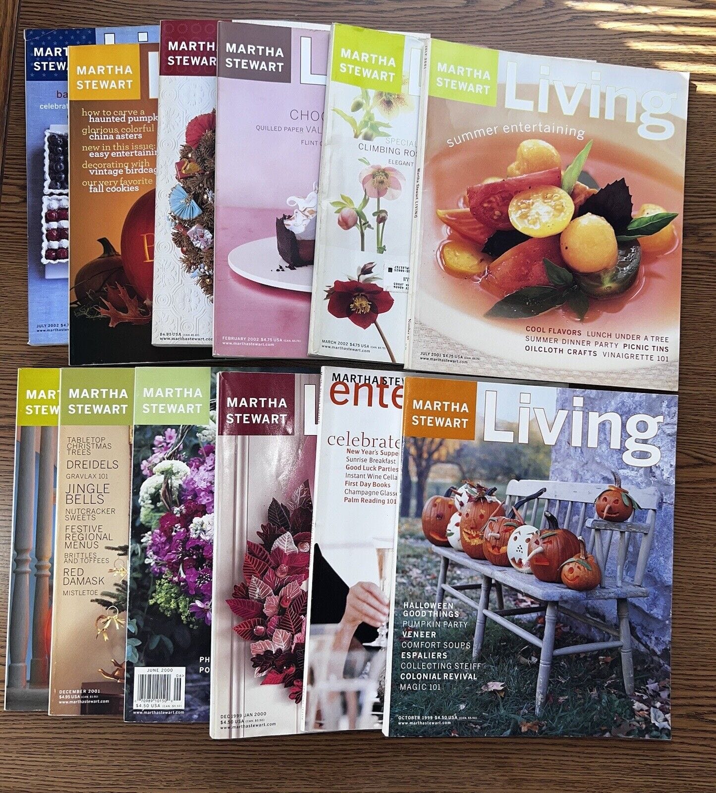 12 Martha Stewart Living Magazines Lot Issues 1999 2000 2001 2002 Special - Picture 1 of 24
