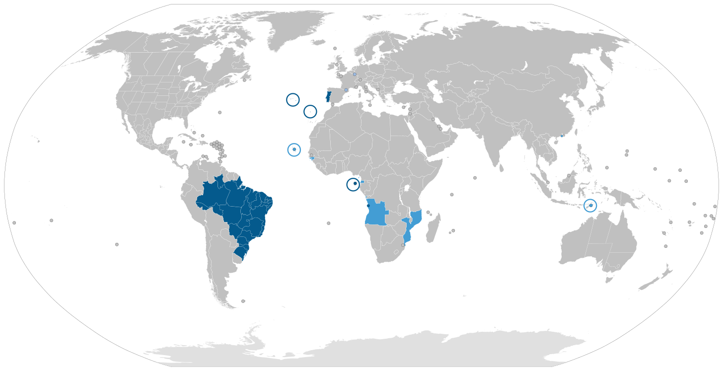 Lista de países onde o português é língua oficial – Wikipédia, a  enciclopédia livre