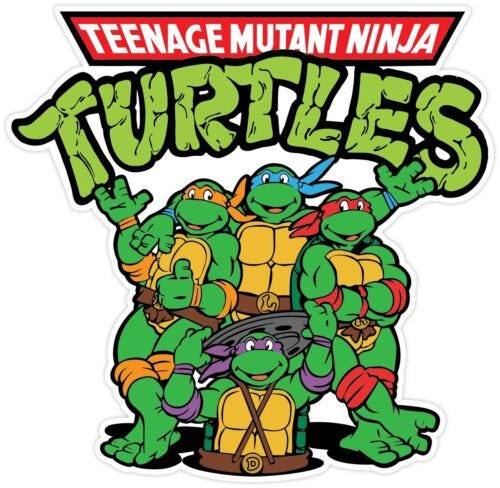 Teenage Mutant Ninja Turtles Cartoon Vinyl Sticker Decal WALL *SIZES* - Picture 1 of 2