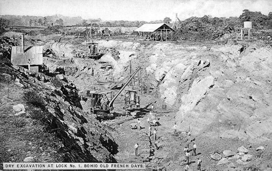 Amazon.com: Panama Canal French Work Ndry Excavation At Lock No 1 Bohio  During The Earlier French Construction Of The Panama Canal 1881-1893 Poster  Print by (18 x 24): Posters & Prints