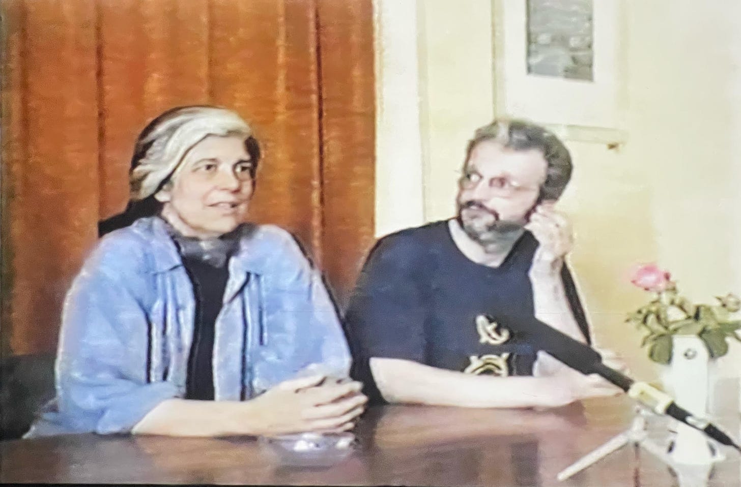 Susan Sontag and Haris Pašović in Sarajevo, 1993.