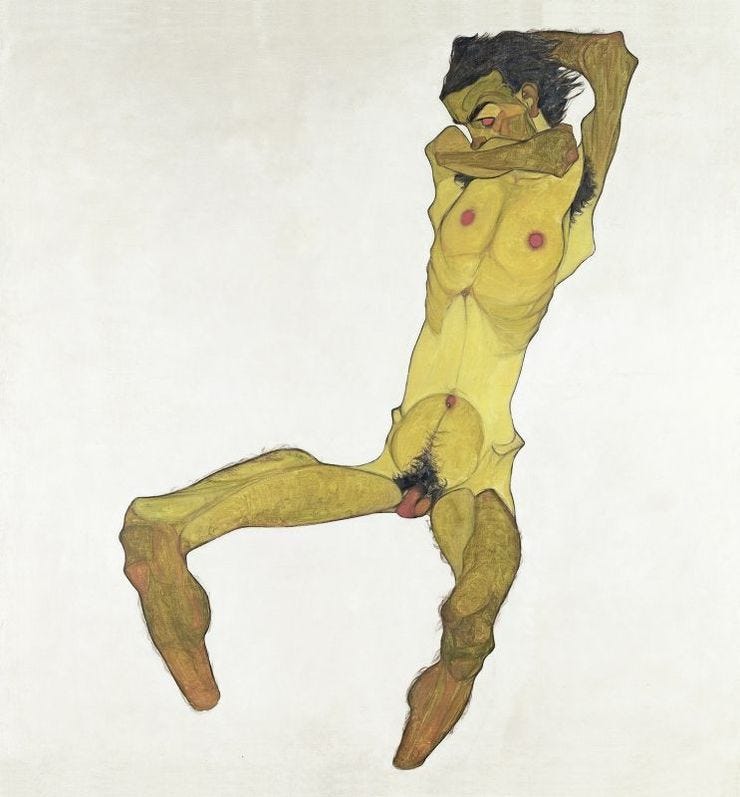 Egon Schiele, «Seated Male Nude»