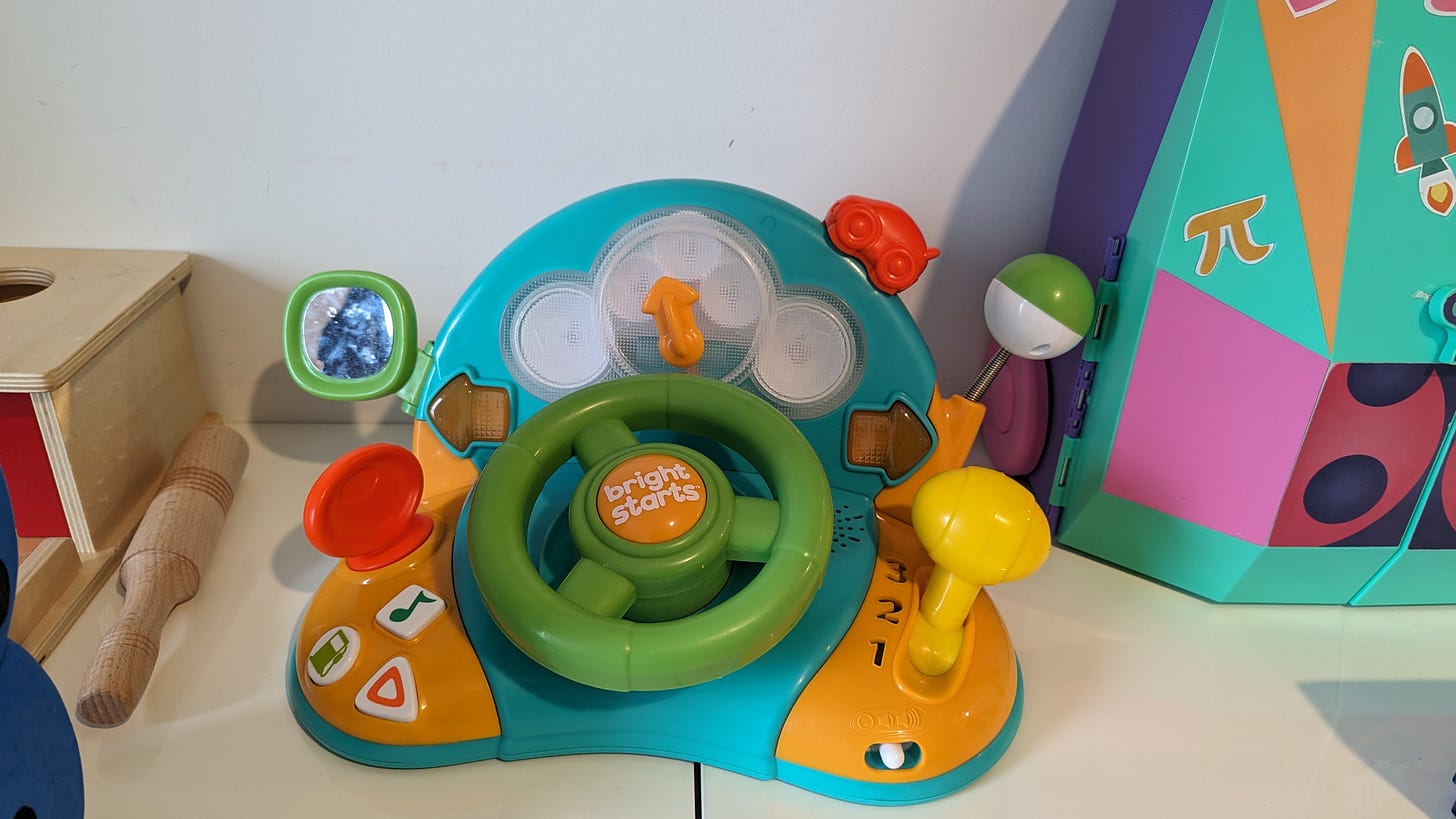 Colorful plastic baby steering wheel