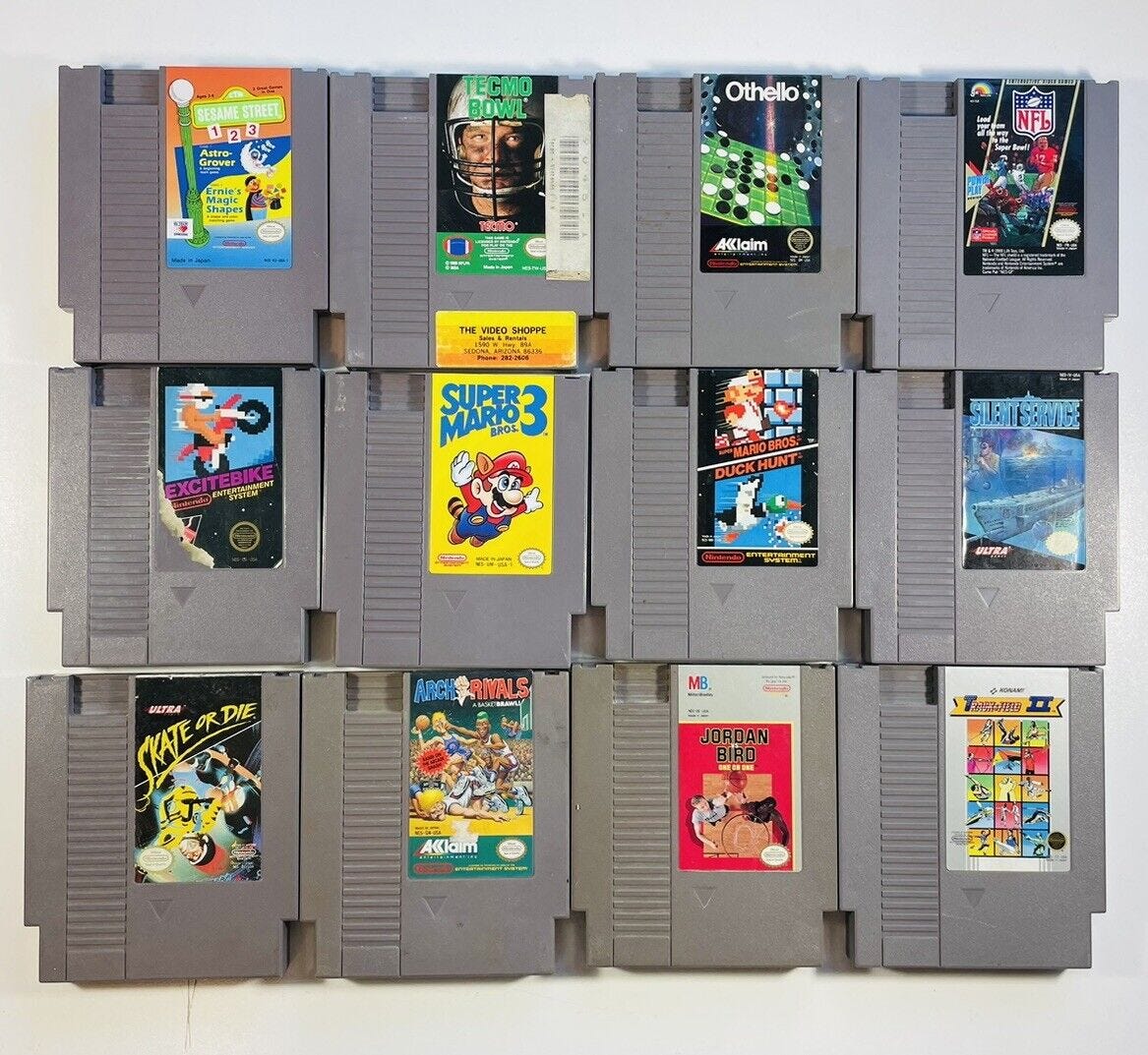 12 GAMES LOT NES Nintendo ORIGINAL Authentic TESTED GUARANTEED — SUPER  MARIO 3