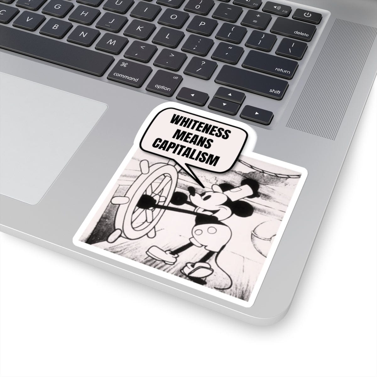 LIMITED EDITION: Mickey Reminds Us Whiteness Means Capitalism Kiss-Cut Stickers