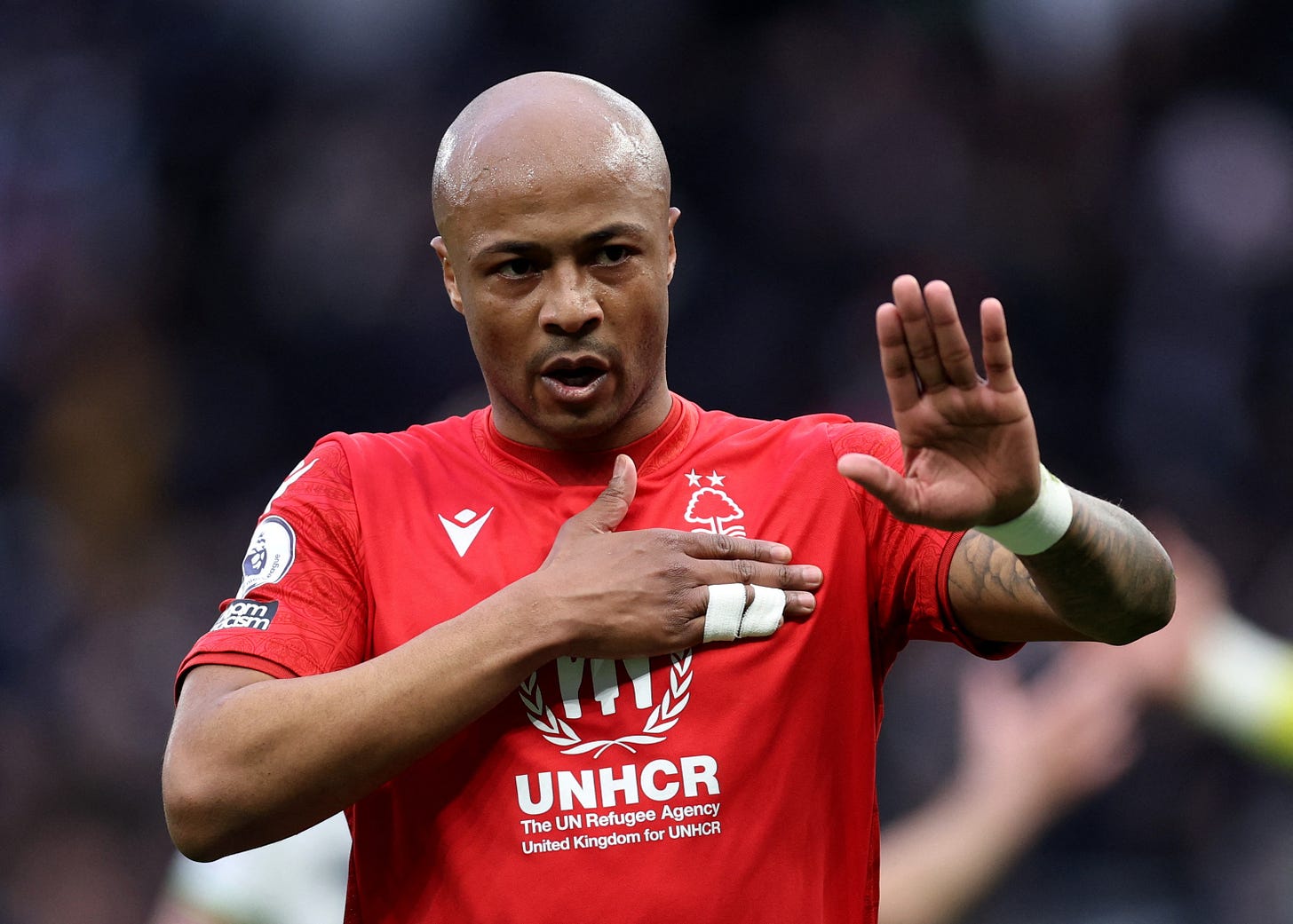 Andre Ayew suffers freak knee injury without even playing on international  duty in blow for Nottingham Forest | The Sun