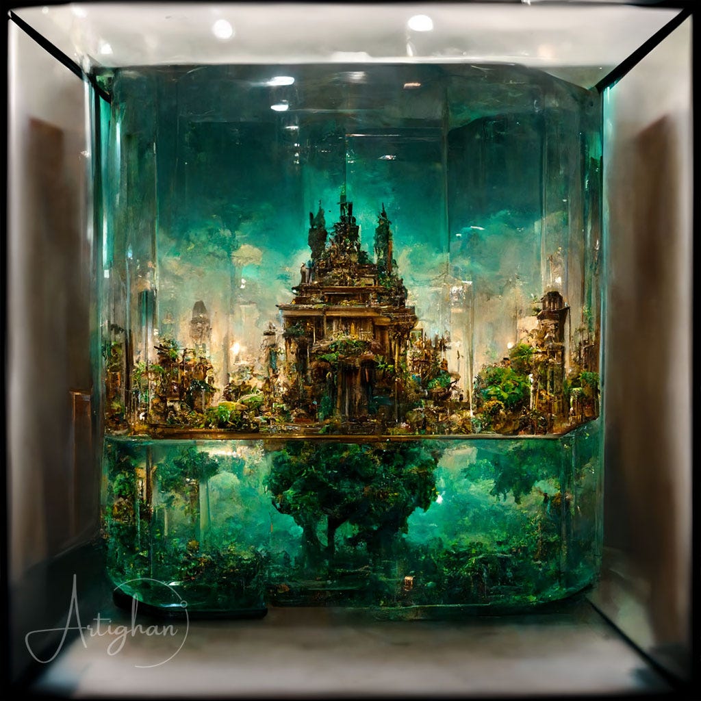 Lost City in a Glass Cube