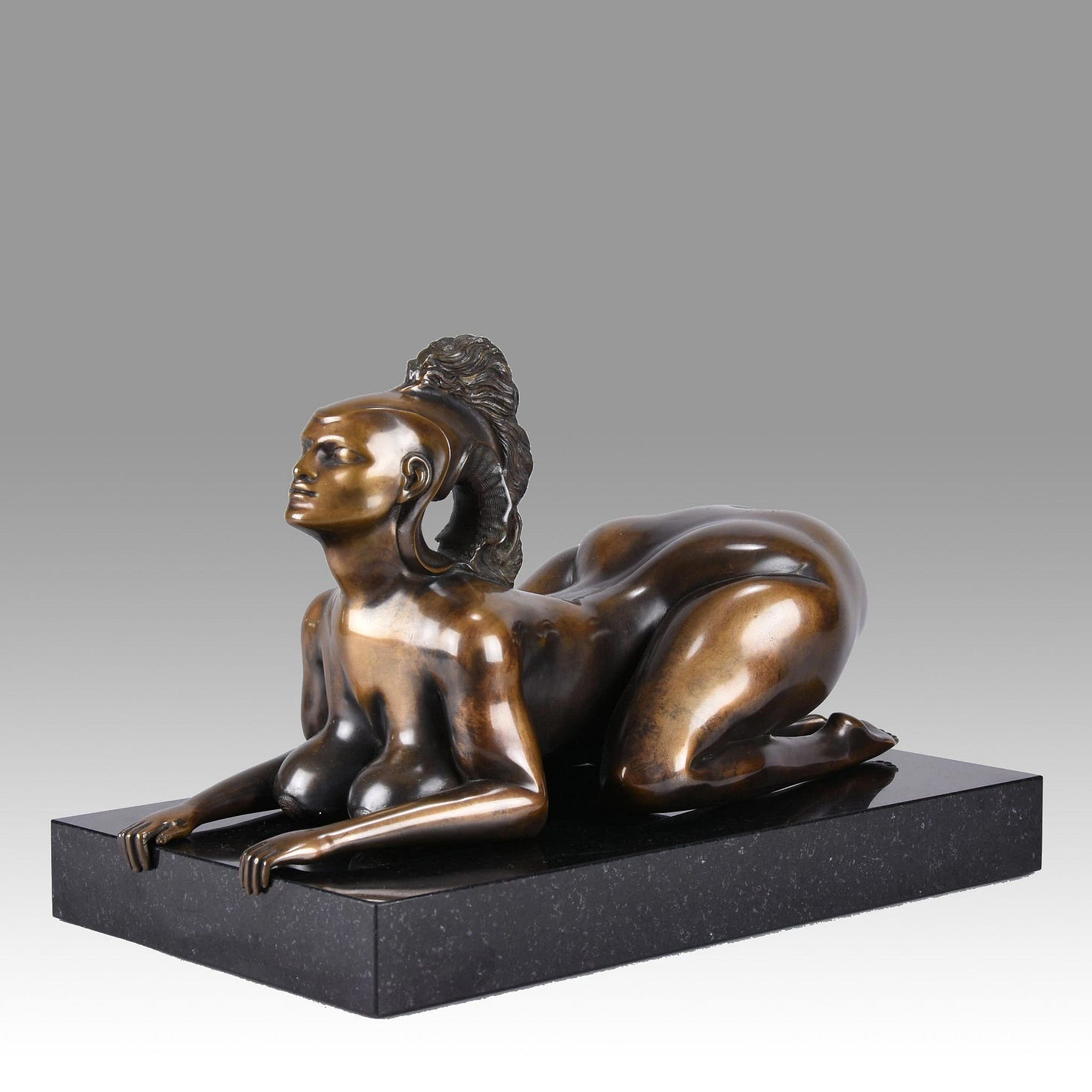 Ernst Fuchs Bronze - Sphinx - Hickmet Fine Arts
