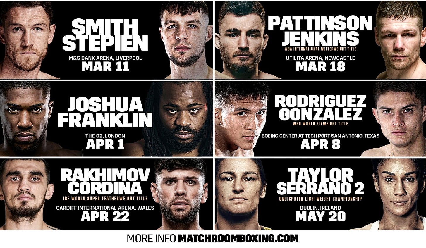 Matchroom Boxing, DAZN unveil eight-card schedule through May