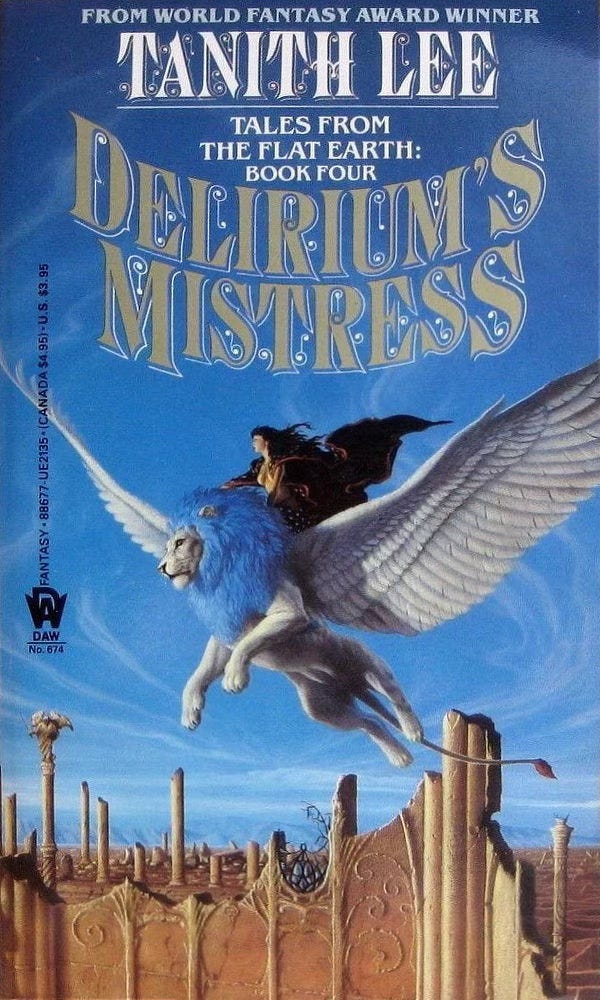 Book cover for DELIRIUM'S MISTRESS by Tanith Lee, published by DAW Books