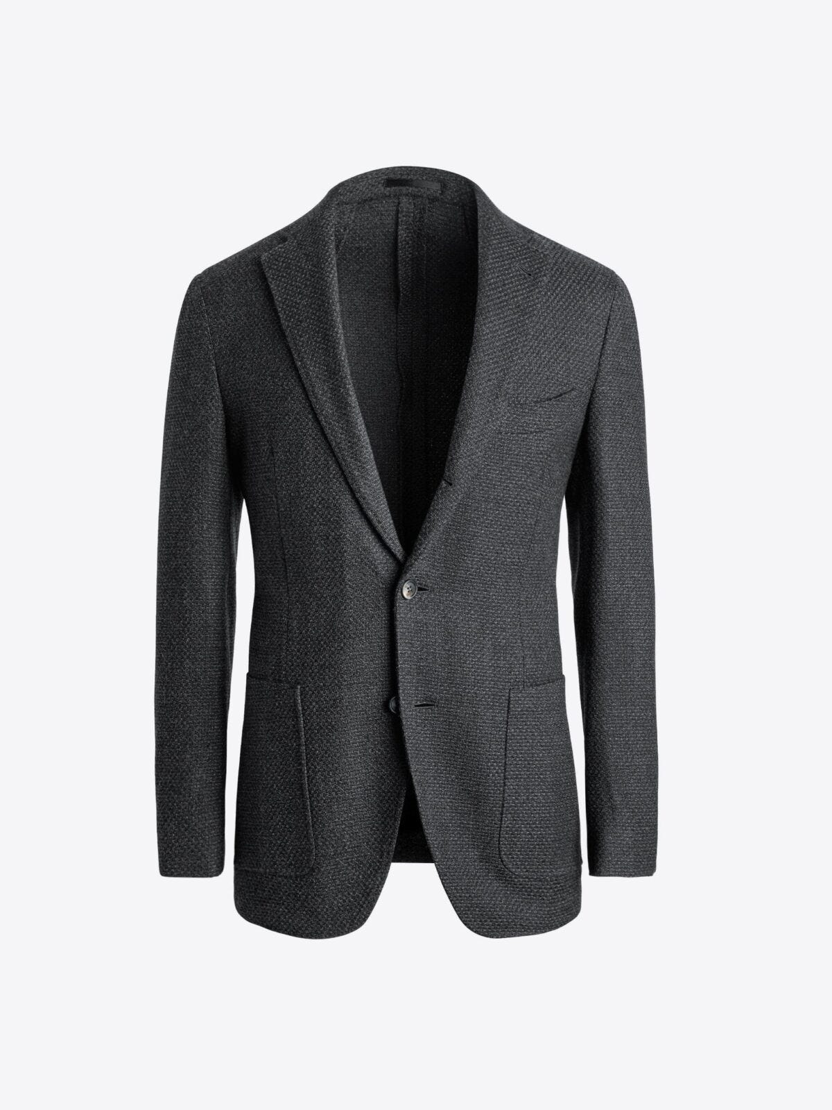 Charcoal Textured Wool Waverly Jacket Product