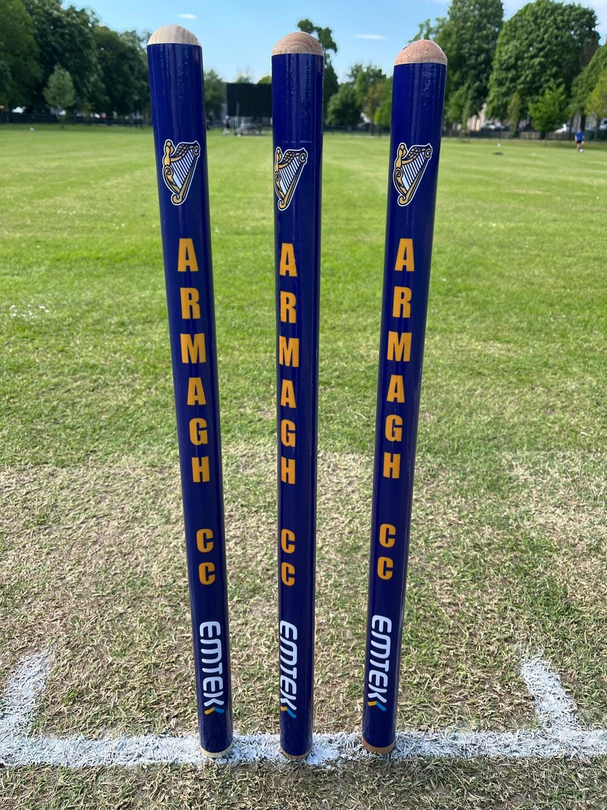 the new match day covers and stumps, and Ben Mackey alongside his favourite cricketer and teammate Harry Doyle