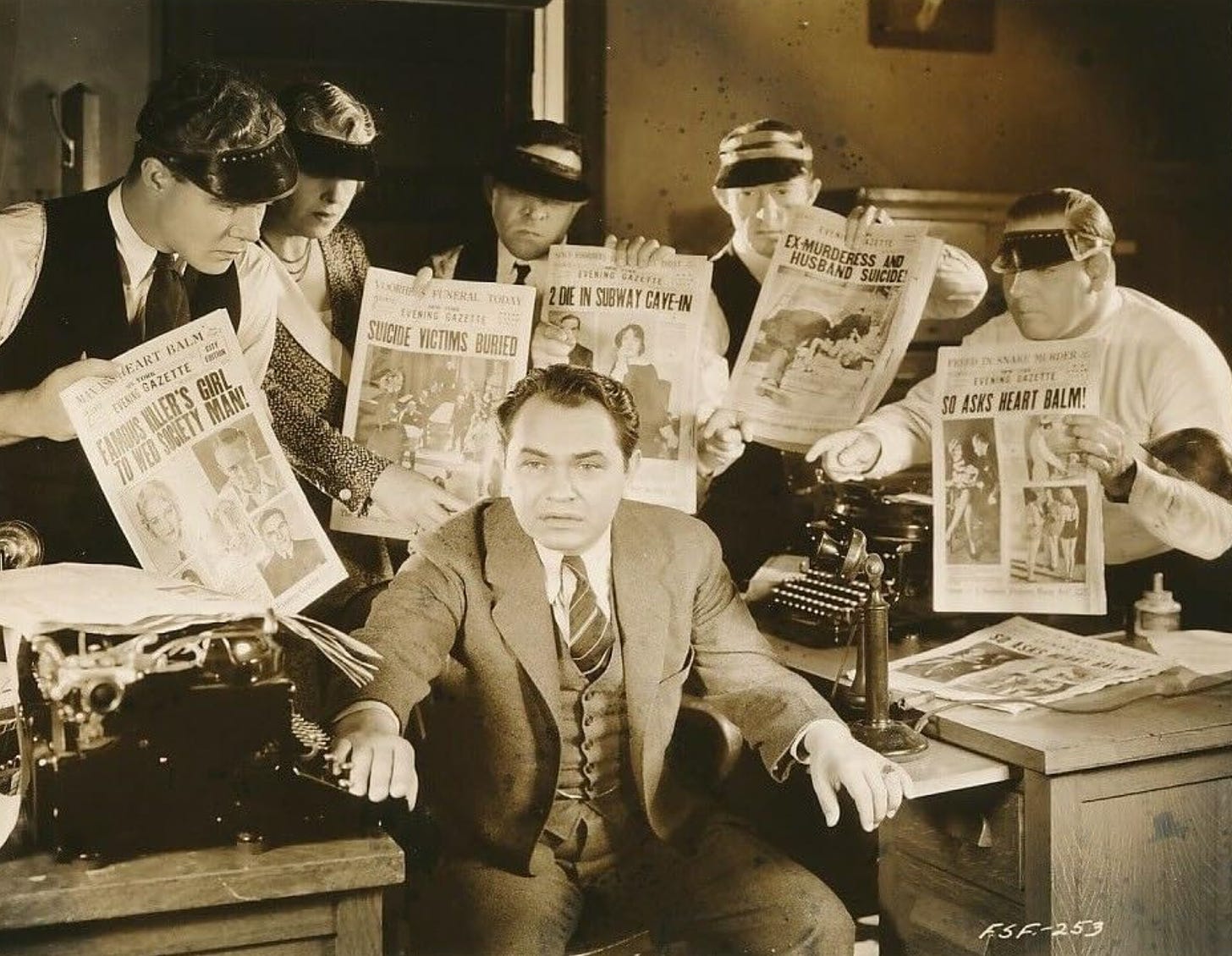 Edward G. Robinson in a promotional still for Five Star Final