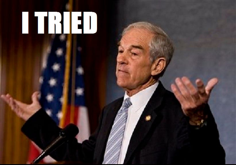 An extremely abridged summary of Ron Paul's congressional farewell ...