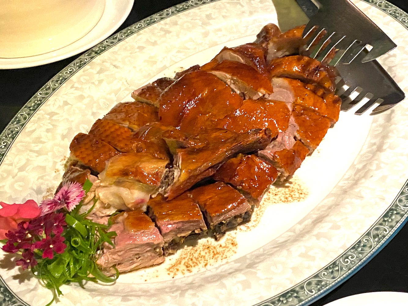 Roast duck at Chifa Titi, a premiere Chifa restaurant in Lima