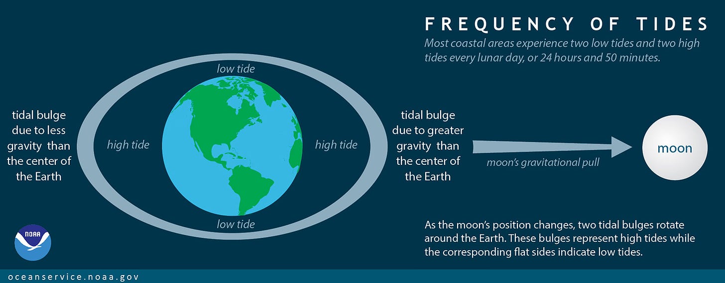 How frequent are tides?