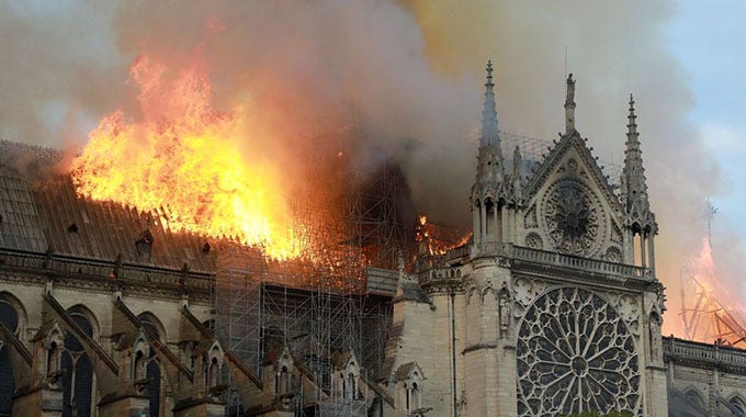 Gutted but 'valiant', Notre-Dame still stands . . . Companies pledge ...