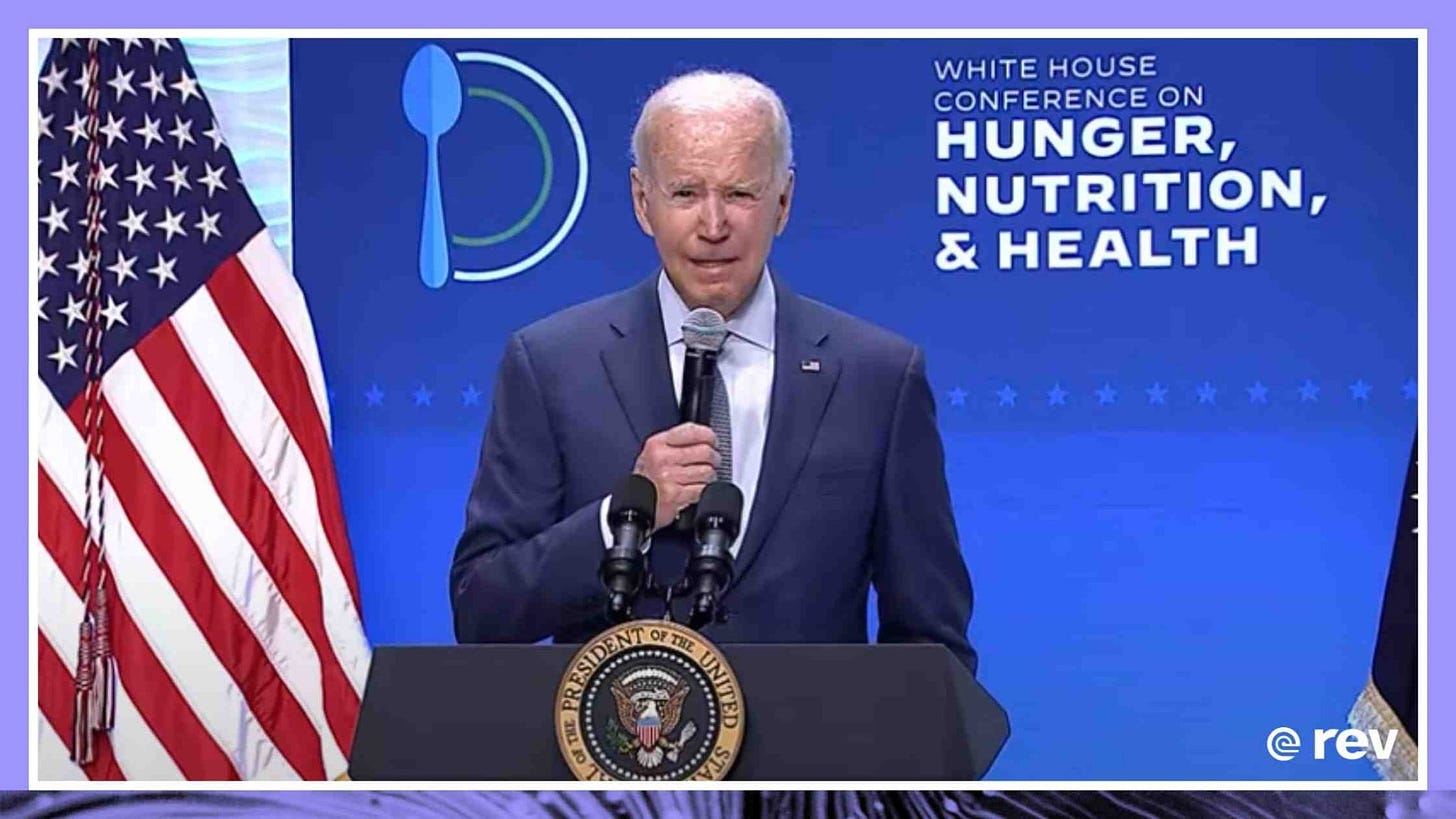 President Biden Delivers Remarks at the White House Conference on ...