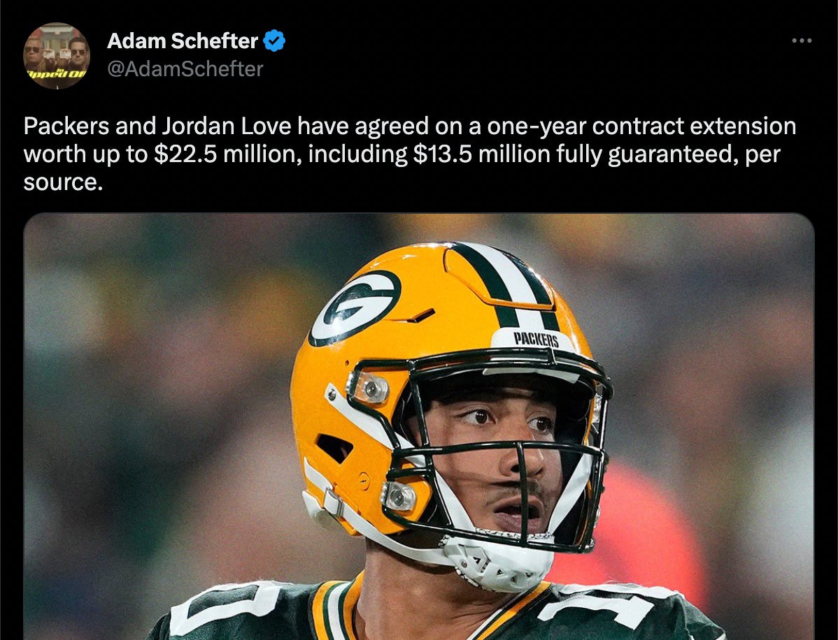 jordan love gets contract extension from Packers 