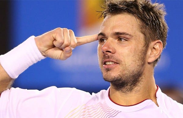 stan wawrinka thinking for tomas berdych rotterdam tennis